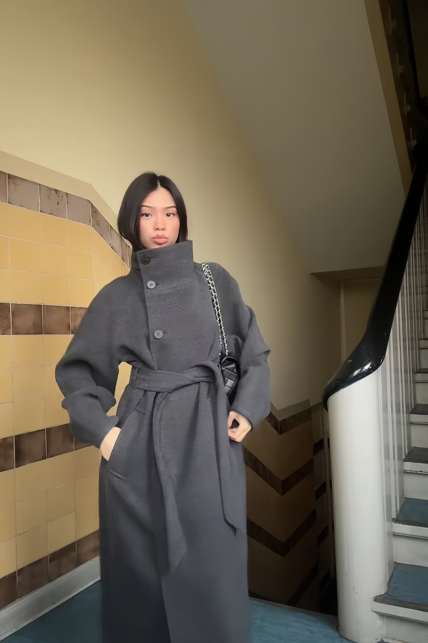 Clair Maison™ | Manteau croisé col montant