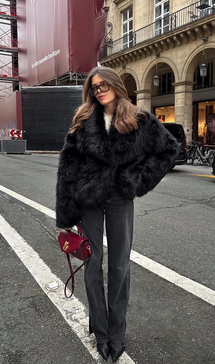 Clair Maison™ | Becca Manteau en fourrure