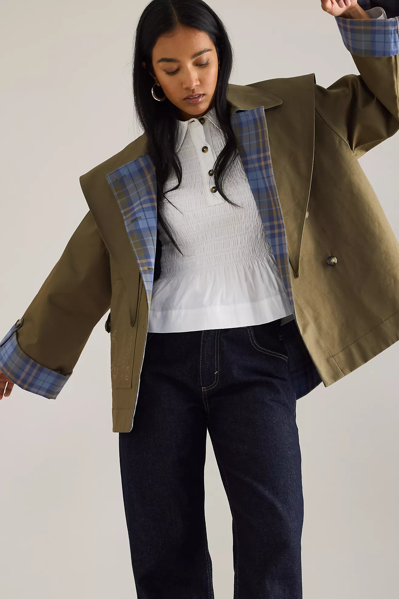 Clair Maison™ | Trench-Crop Réversible Olivia