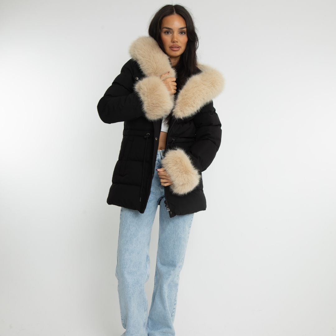 Clair Maison™ | Veste d'hiver avec capuche en fausse fourrure