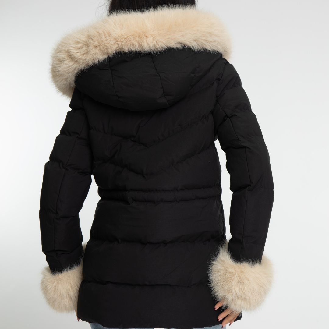 Clair Maison™ | Veste d'hiver avec capuche en fausse fourrure