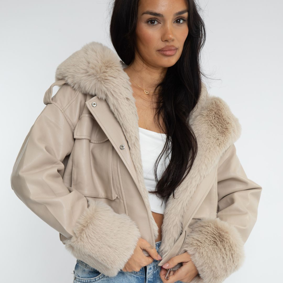 Clair Maison™ | Veste Pilote avec Fourrure Synthétique