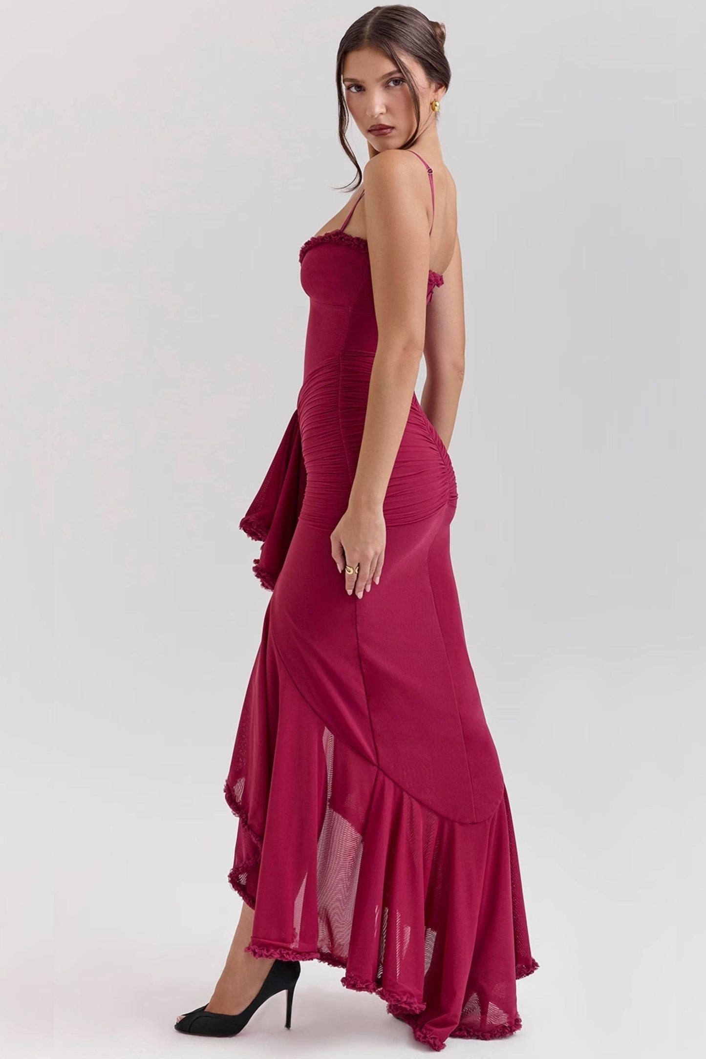 Clair Maison™ | Lisa - Robe Maxi Volante