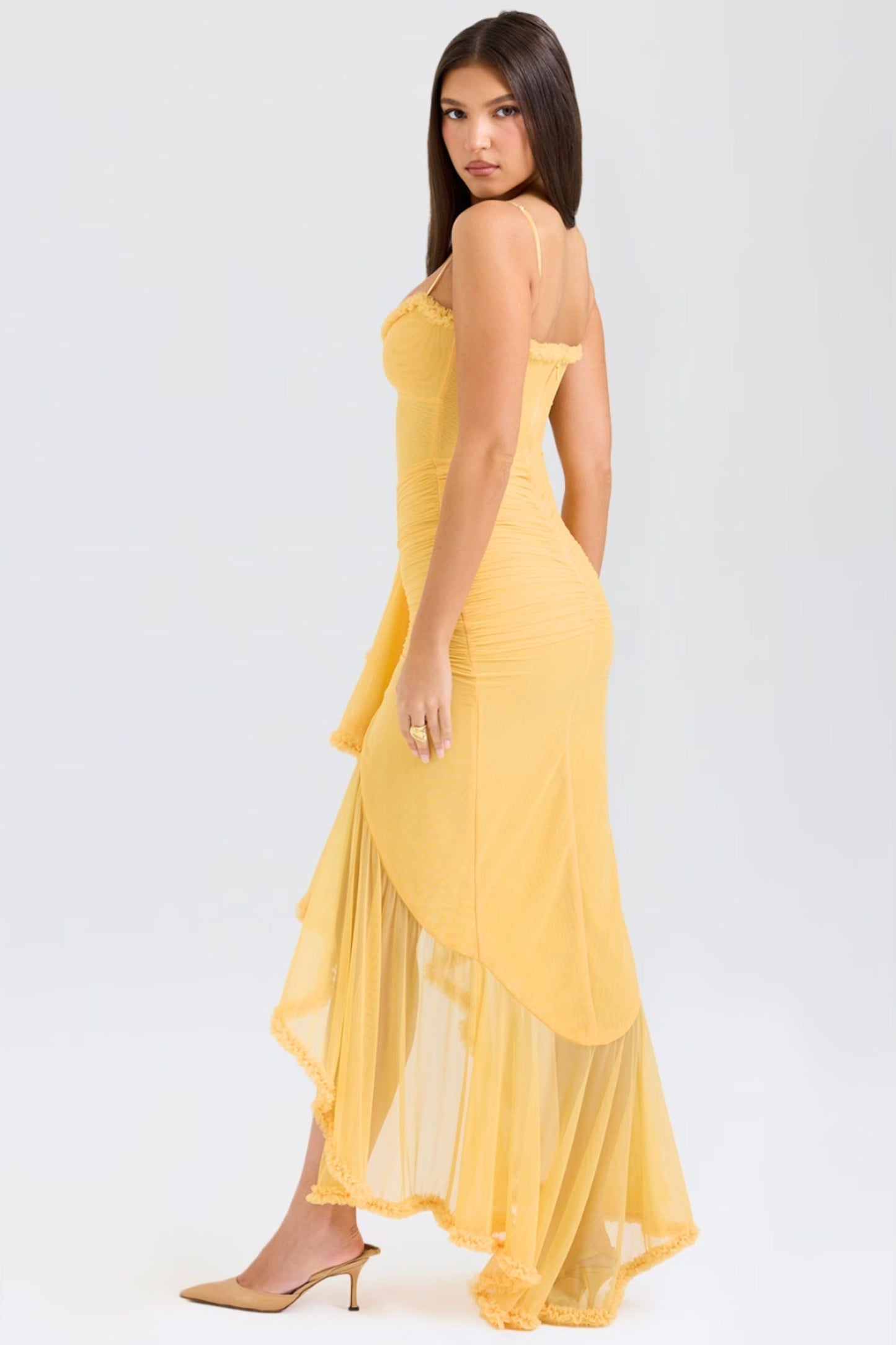 Clair Maison™ | Lisa - Robe Maxi Volante