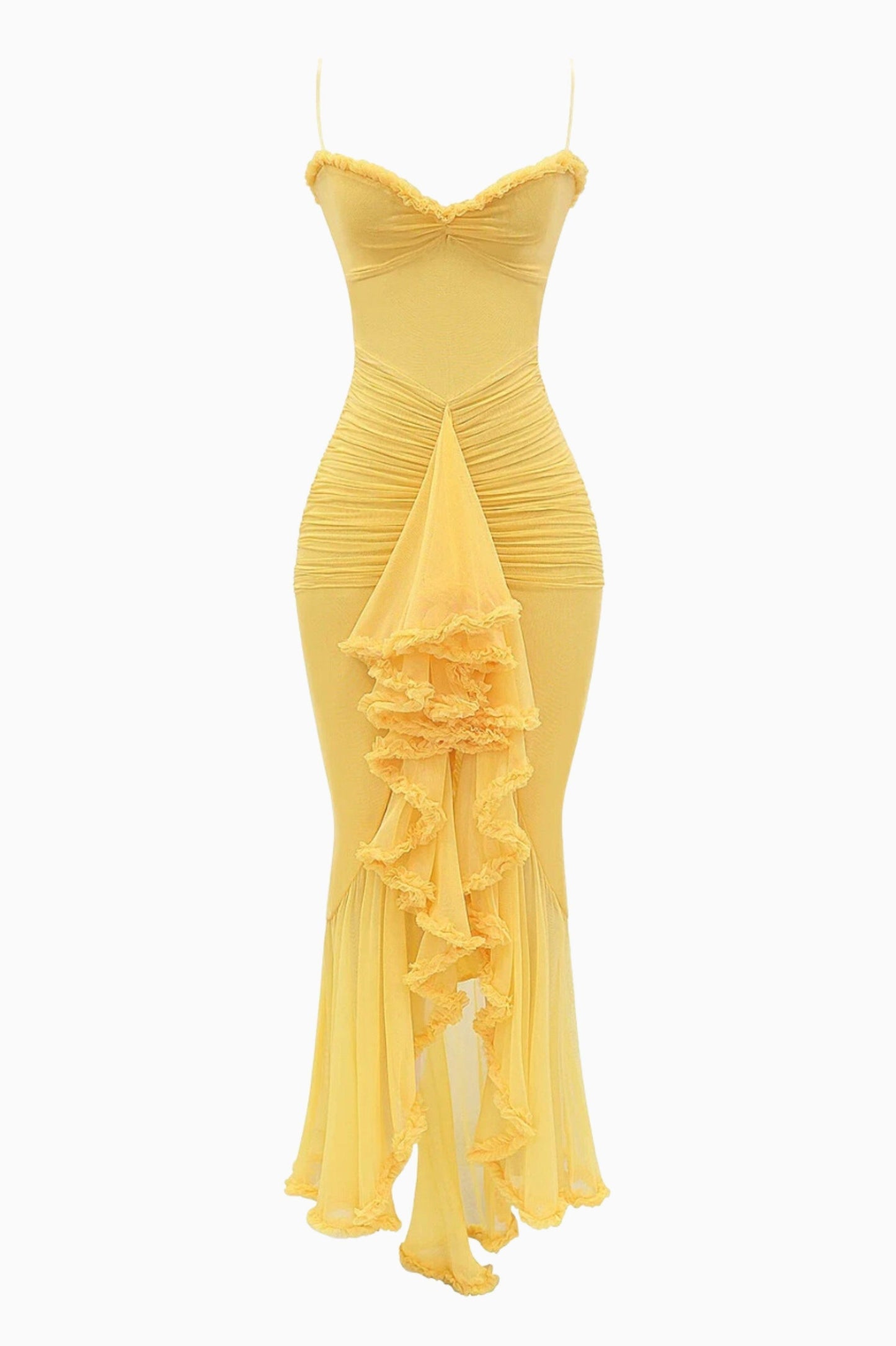 Clair Maison™ | Lisa - Robe Maxi Volante