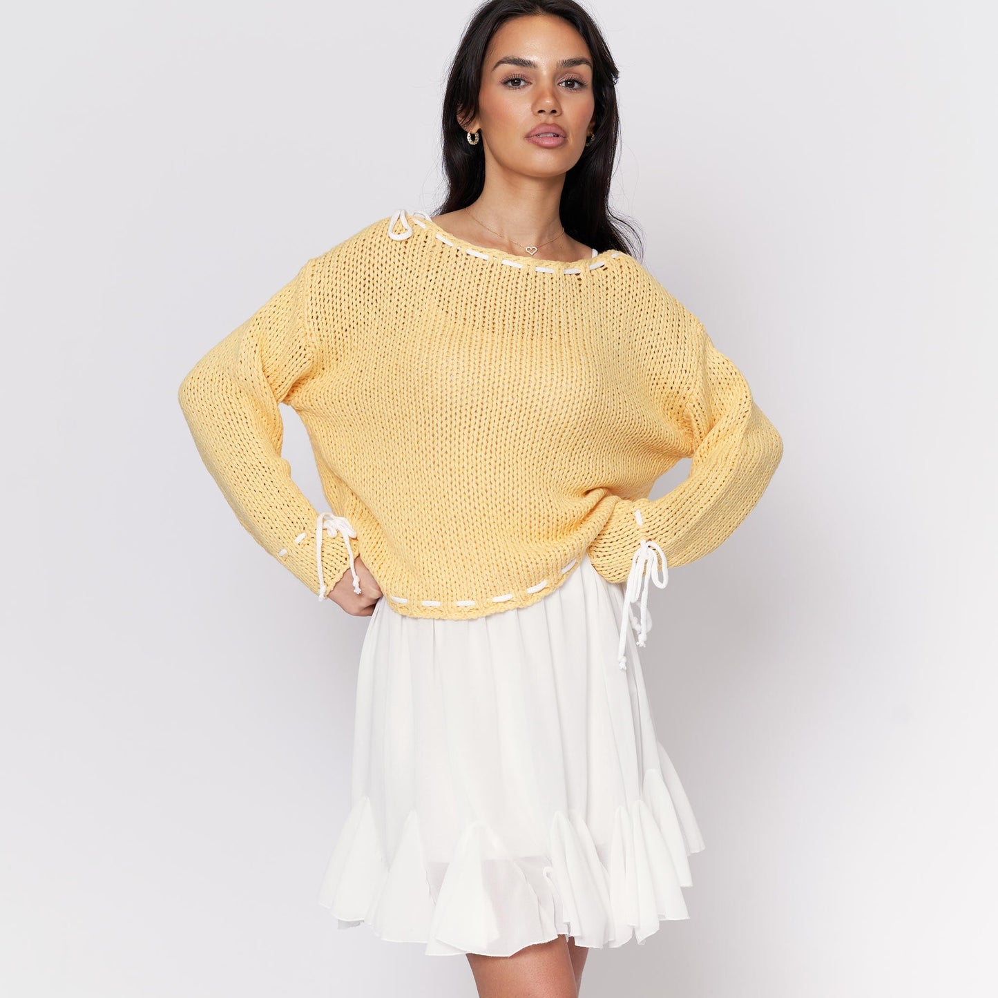 Clair Maison™ | Pull en tricot à nœud