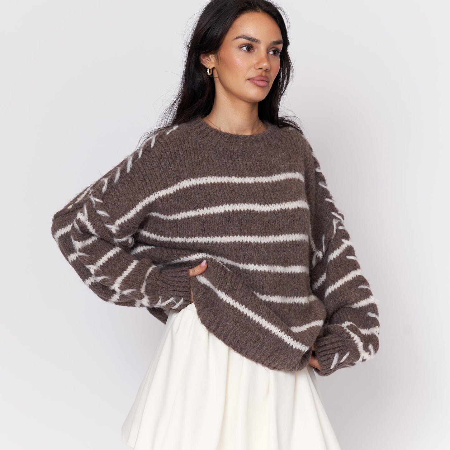 Clair Maison™ | Pull Oversize Rayures Confort