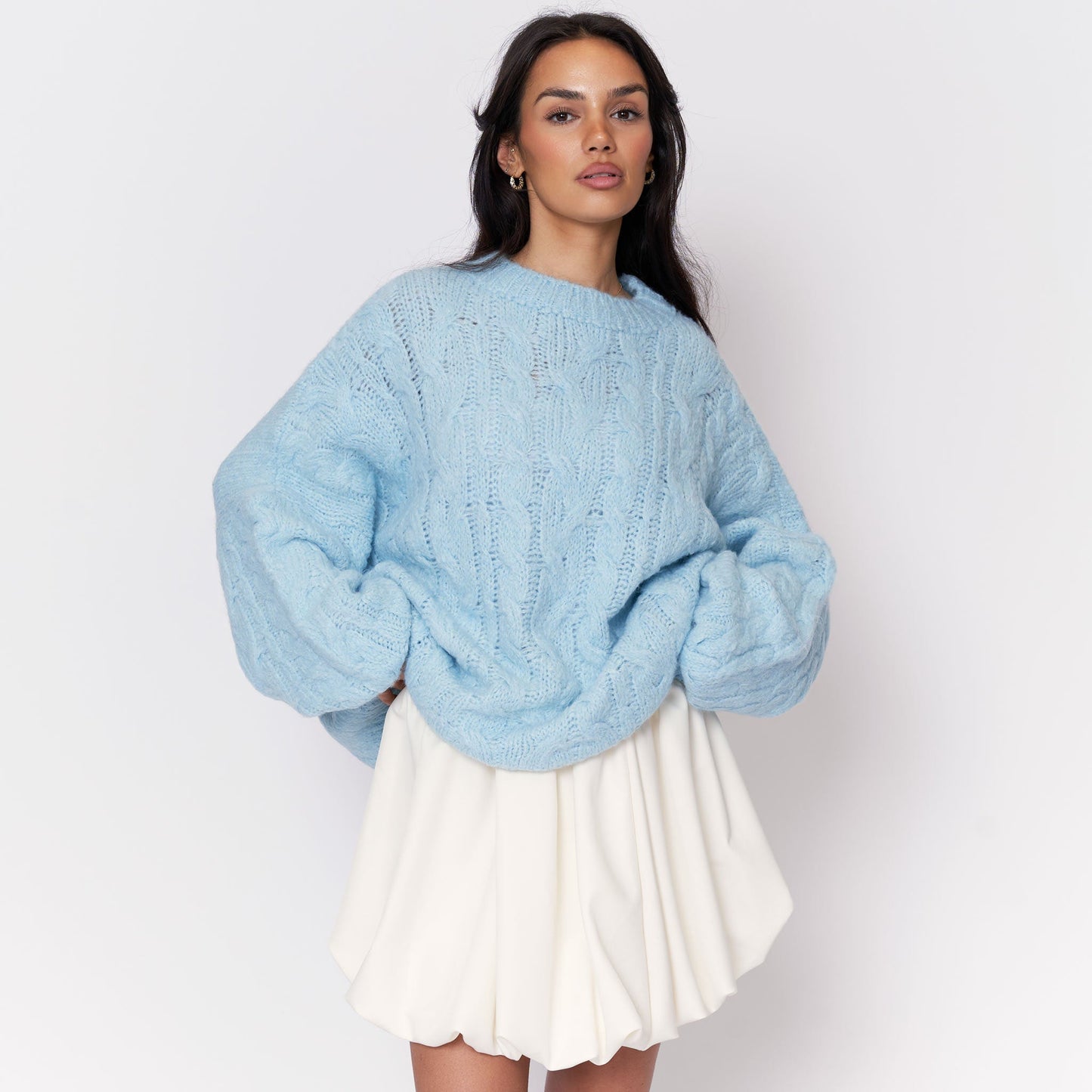 Clair Maison™ | Pull Oversize Doux avec Motif en Relief