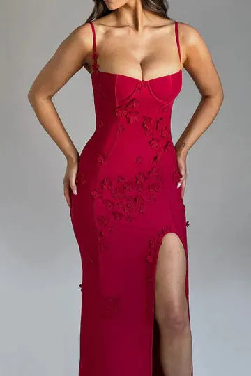 Clair Maison™ | Mina - Robe Maxi avec Appliqué