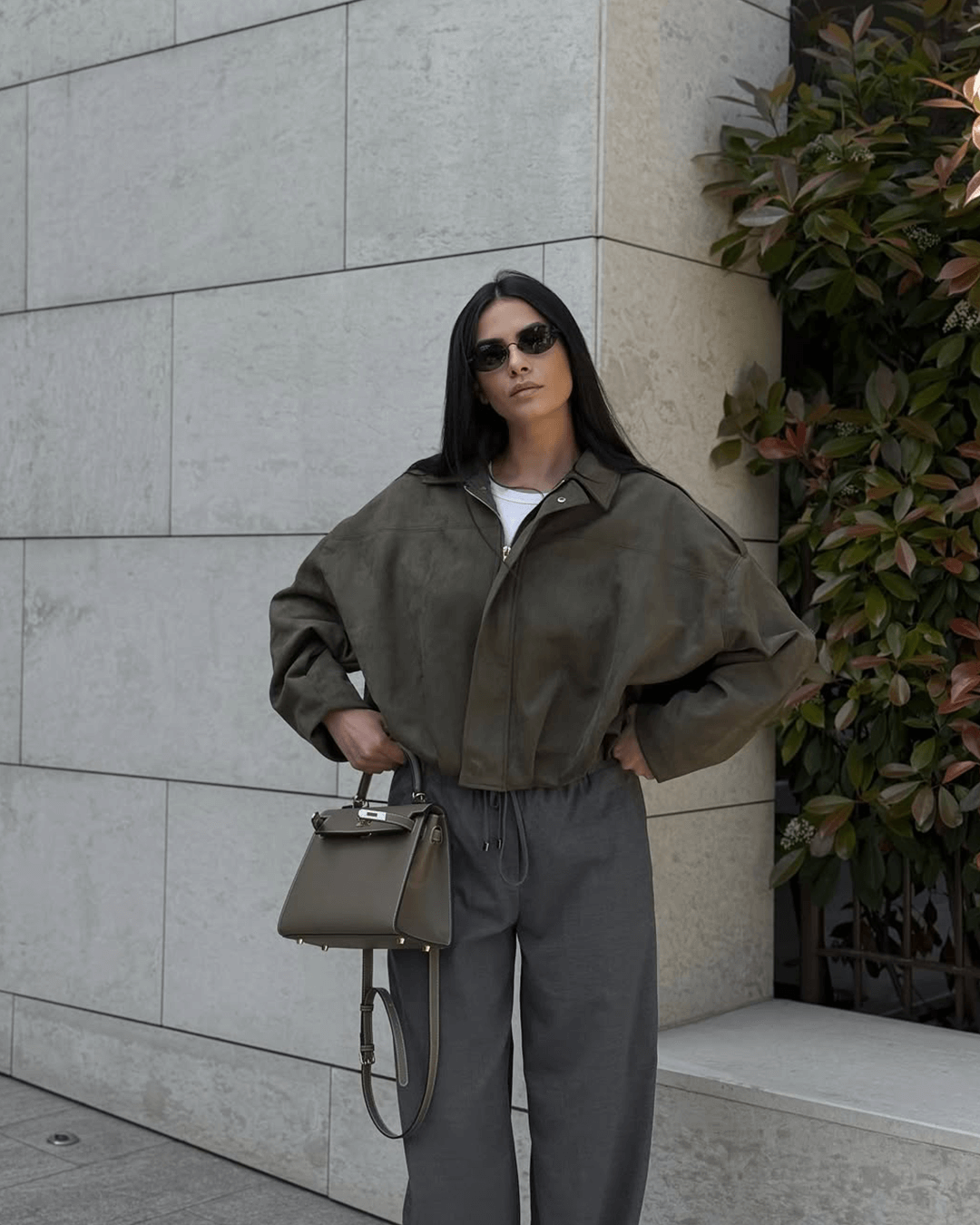 Clair Maison™ | Veste Bomber en Suède Lara