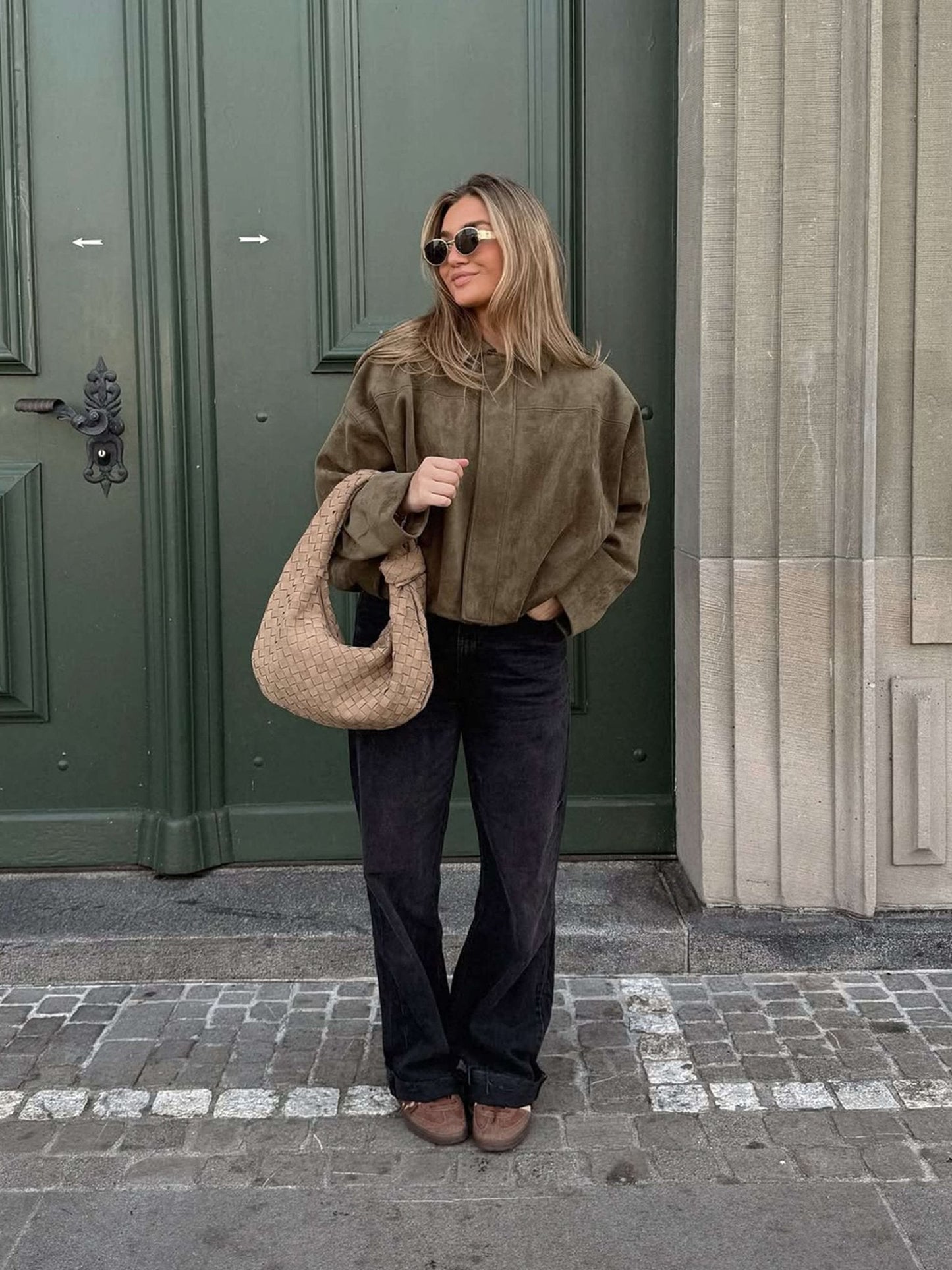 Clair Maison™ | Veste Bomber en Suède Lara