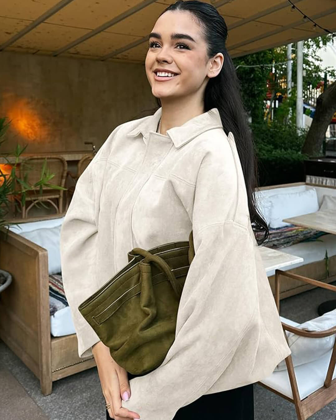 Clair Maison™ | Veste Bomber en Suède Lara