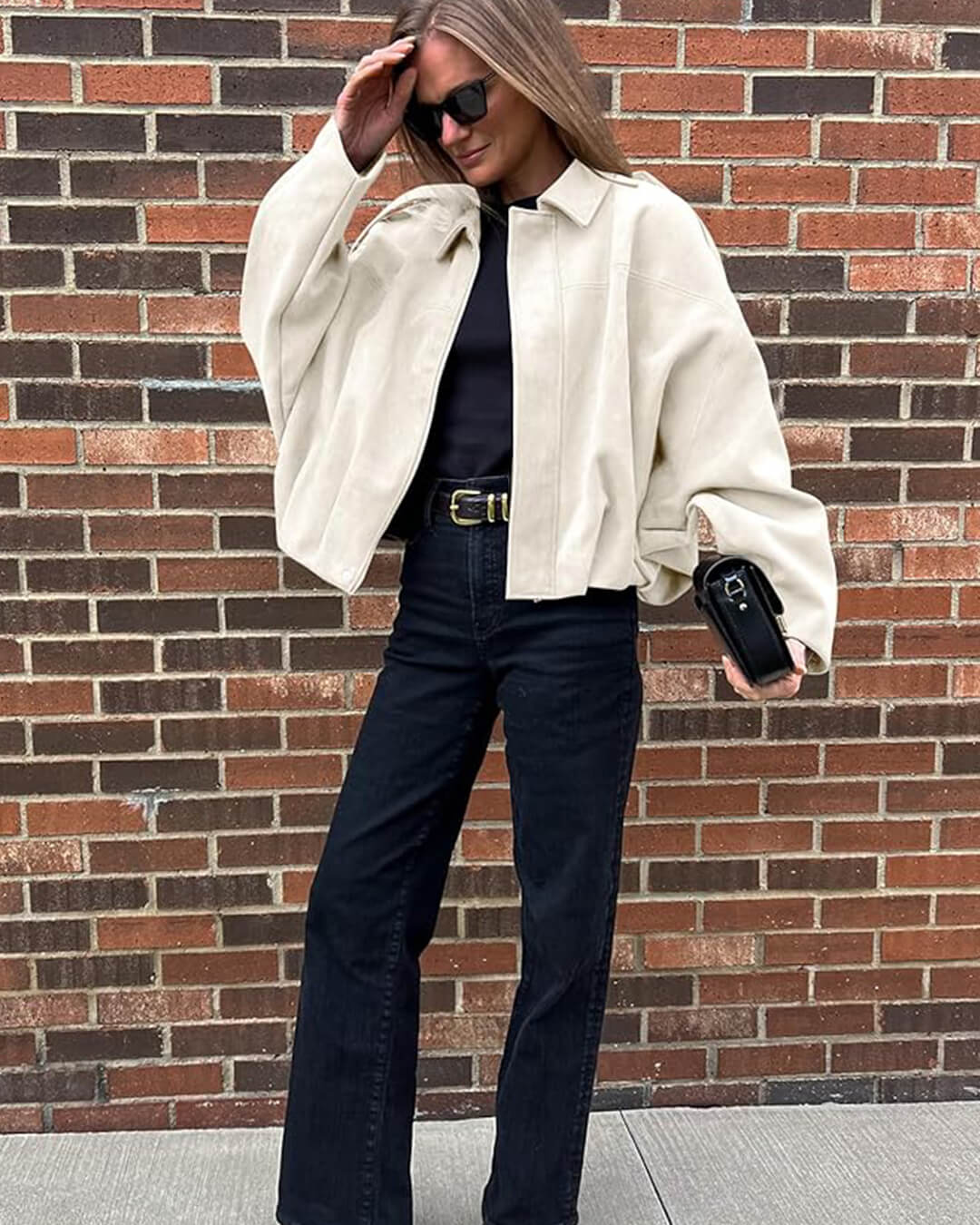 Clair Maison™ | Veste Bomber en Suède Lara