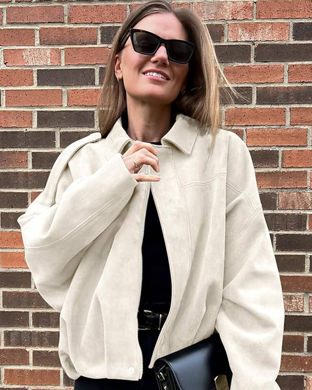 Clair Maison™ | Veste Bomber en Suède Lara