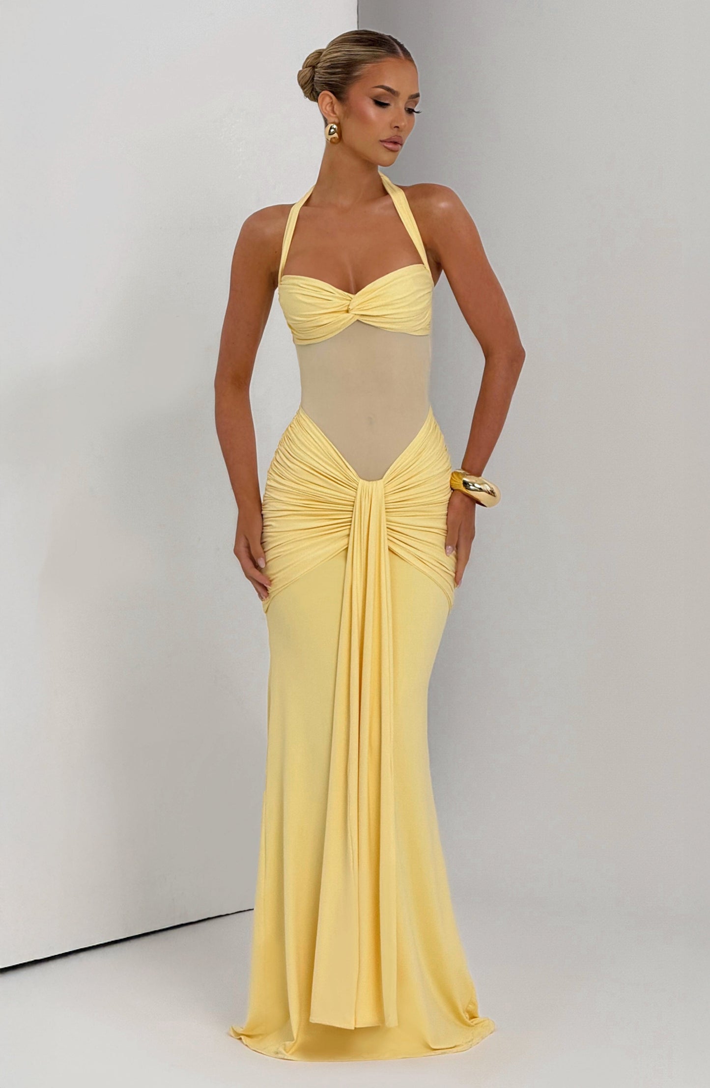 Clair Maison™ | Robe Maxikleid Vixen - Citron