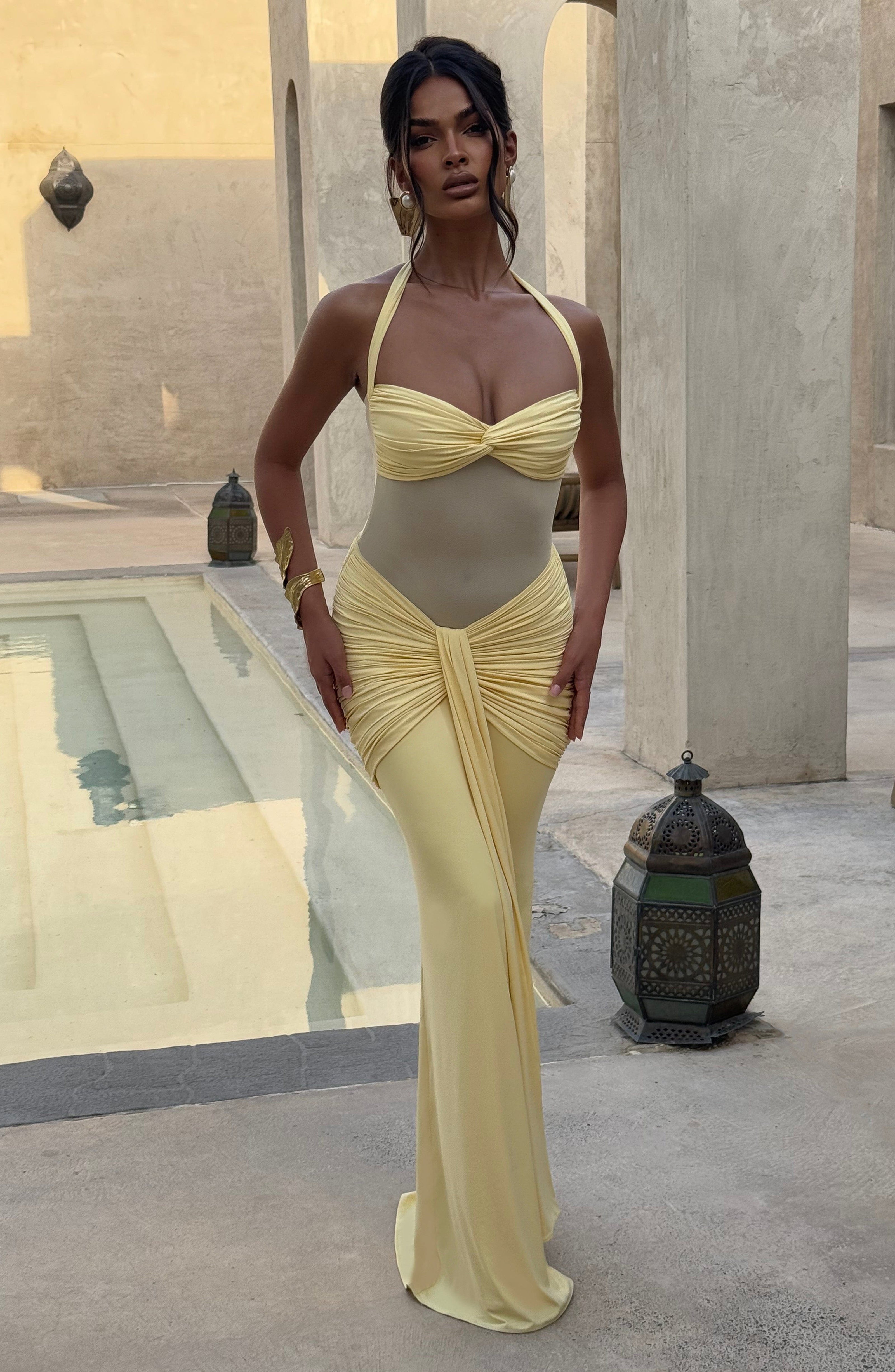 Clair Maison™ | Robe Maxikleid Vixen - Citron